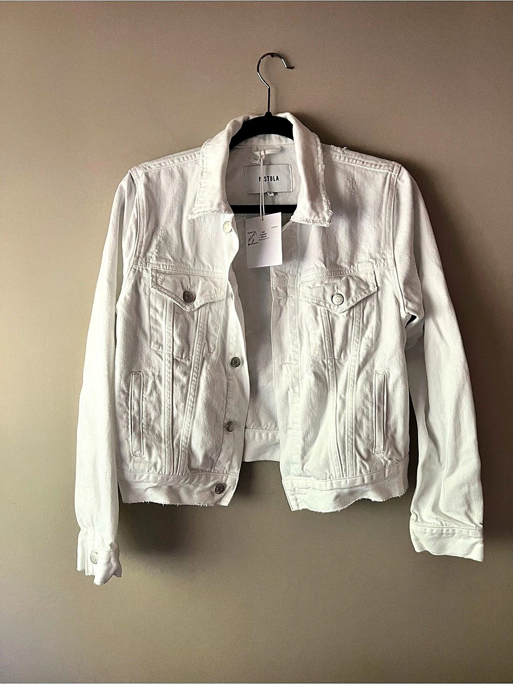 Pistola White Denim Jacket Size Small NWT